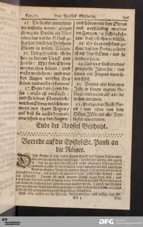Vorrede auf die Epistel St. Pauli an die Römer.