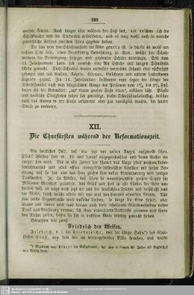 XII. [i.e. XI.] Die Chrfürsten während der Reformationszeit