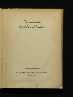 Die schönsten deutschen Märchen