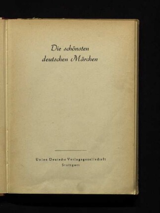 Die schönsten deutschen Märchen