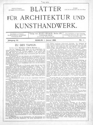 No. 1, 1. Januar 1898