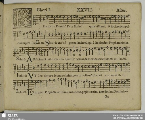 XXVII. Benedictus Dominus Deus Israel