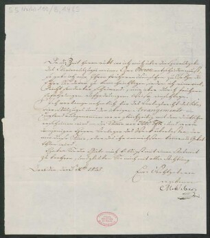 Brief an B. Schott's Söhne : 03.12.1825