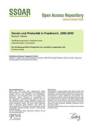 Heroin und Prekarität in Frankreich, 1990-2000