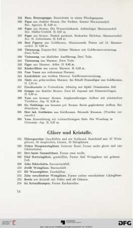Gläser und Kristalle (Nr. 265-307)