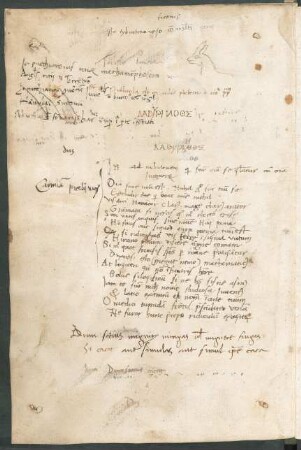 Gedicht, lat. ('Omnia scire tuum est')