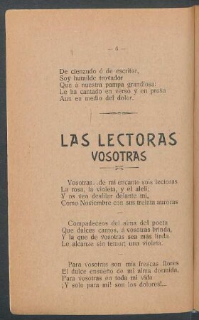 Las lectoras vosotras