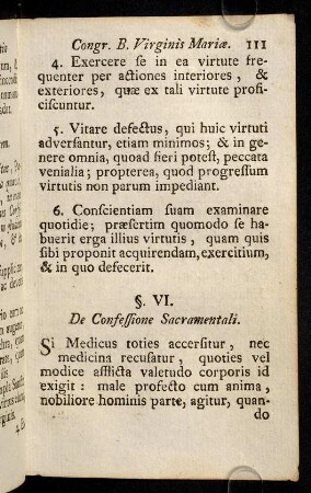 111-150, §. VI. De Confessione Sacramentali. §. VII. De Communione Sacramentali.