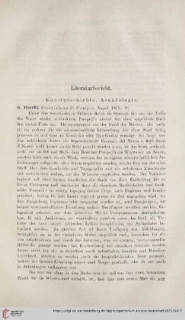 Literaturbericht