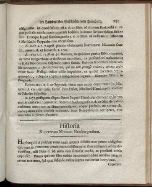 Historia Nuperorum Motuum Hamburgensium.