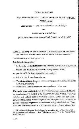 Vorbemerkungen zu einer Fernsehaufzeichnung des Filmes "Die Grenze – eine Fernsehfibel für 10-14jährige" von Karl Eduard von Schnitzler, gesendet im deutschen Fernsehfunk (DDR) am 18.9.1966