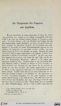 1: Die Priaposara des Euporus aus Aquileia