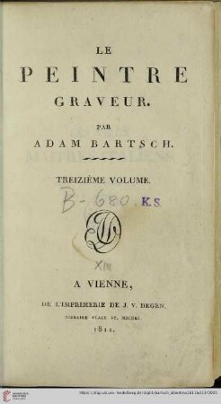 13. Volume: Le peintre graveur