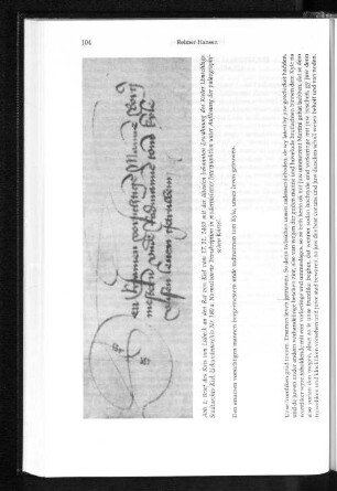 Abb. 1: Brief des Rats von Lübeck an den Rat von Kiel vom 17.11. 1469 mit der ältesten bekannten Erwähnung des Kieler Umschlags.