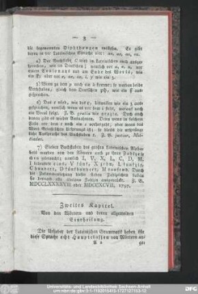 Zweites Kapitel. Von den Wörtern und deren allgemeinen Eintheilung.
