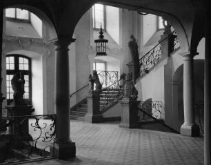 Meersburg. Neues Schloss. Treppenhaus (um 1750; J. A. Feuchtmayer)