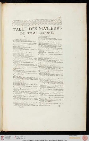 Table des matieres