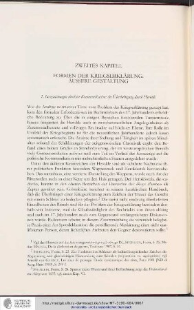 Zweites Kapitel - Formen der Kriegserklärung: Äussere Gestaltung