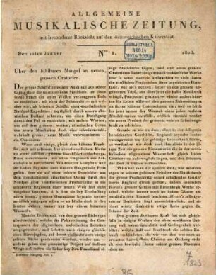 Allgemeine musikalische Zeitung : mit besonderer Rücksicht auf den österreichischen Kaiserstaat. 7, 7. 1823