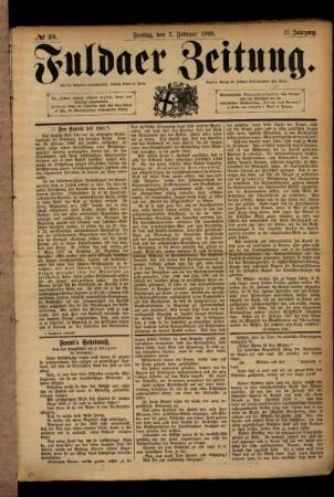 Ausgabe vom Freitag, den 07. Februar 1890.