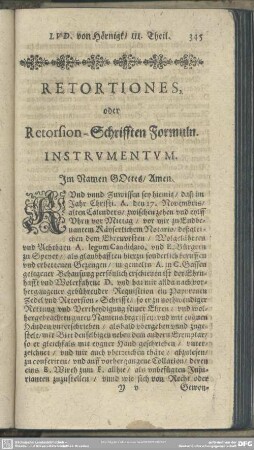 Retortiones, oder Retorsion-Schrifften Formuln