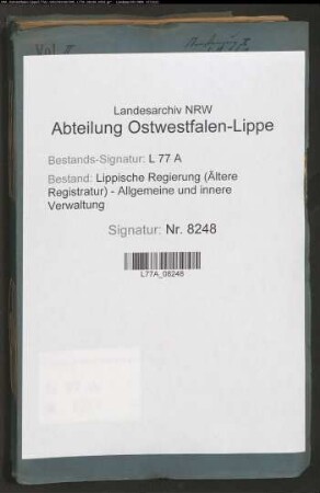 Straßenbau.- Straßenzug II.- Distrikt 10 Diestelbrücke - Zollstock, Bd. 2