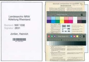 Entnazifizierung Heinrich Jordan , geb. 10.08.1903 (Gaertner)