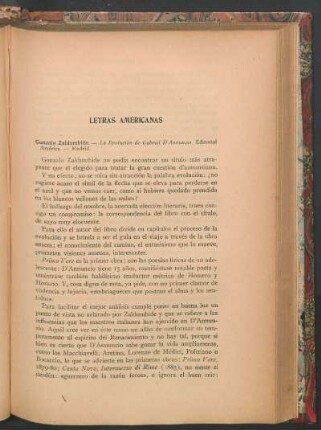 Letras americanas