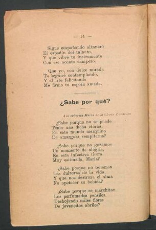 ¿Sabe por qué?