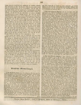 256 Kirchliche Mittheilungen
