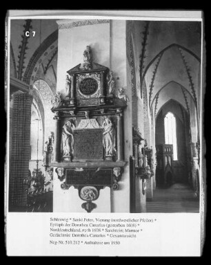 Epitaph der Dorothea Canarius (gestorben 1608)