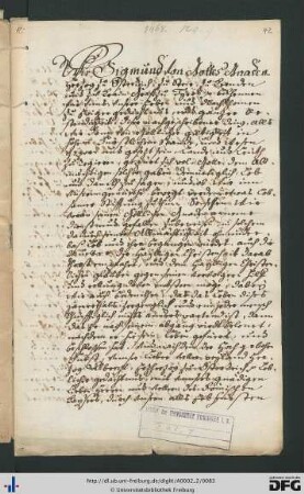 [fol. 42] Urkunde Erzherzogs Siegmund (1468)