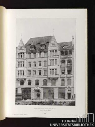 62. Wohn- und Geschäftshaus in Leipzig, Markgrafenstrasse. Architekt: R. Lucht, daselbst.