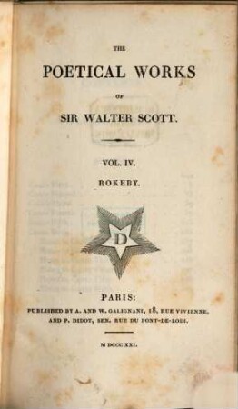 The poetical works of Sir Walter Scott. 4, Rokeby
