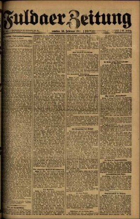 Ausgabe vom Dienstag, den 18. Februar 1919.