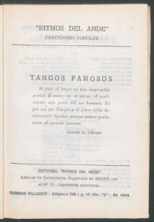 Tangos famosos del inmortal Carlitos Gardel, el zorzal criollo