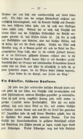 Ein Schlosser, früherer Hausierer