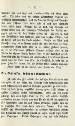 Ein Schlosser, früherer Hausierer