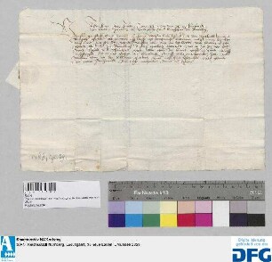 Friedrich Markgraf von Brandenburg ersucht die Stadt Nürnberg, seinem Bevollmächtigten Lynharten von Bloben 250 fl. Leibgeding auszuhändigen. Siegler: Der Markgraf.