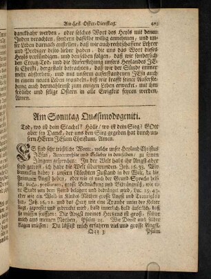 493-508, Am Sonntag Quasimodogenitit