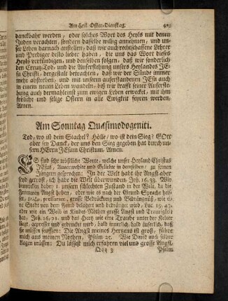 493-508, Am Sonntag Quasimodogenitit