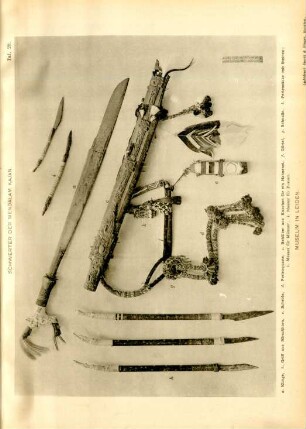Taf. 28. Schwerter der Mendalam Kajan. Museum in Leiden