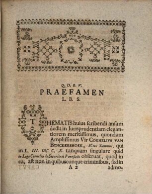 Dissertatio Inavgvralis Ivridica De Dolo Pro Facto Pvnito : Occasione L. 7. D. ad Leg. Cornel. de Sicar. et Venefic.