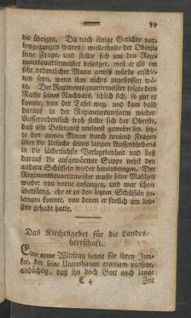 Das Kirchengebet für die Landesherrschaft