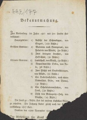 Bekanntmachung
