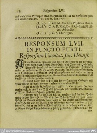 Responsum LVII. In Puncto Furti