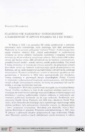 24: Dlaczego nie narodowa? (nowoczesność a narodowość w sztuce polskiej XX i XXI wieku)