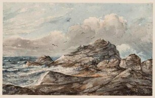 Norwegische Strandfelsen
