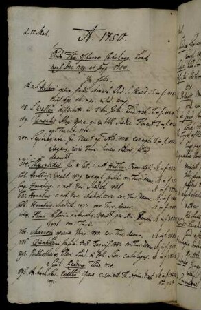 Aus Tho. Osborne Catalogo. Londens. [...] [Nebst beigefügten Titeln, S.482ff.]