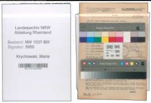 Entnazifizierung Maria Krychowski , geb. 28.02.1908 ()